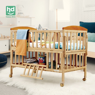 小龙哈彼 婴儿床新生宝宝摇篮儿童实木拼接大床多功能好孩子旗下