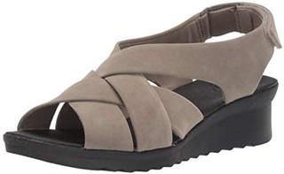 其乐 Clarks Womens Caddell Petal Fabric Open Toe Casual Slingback Sandals US