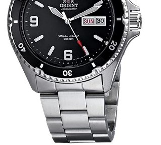 ORIENT 东方双狮 Black Mako系列 CEM65001B 男款机械表 41mm 黑色 银色 不锈钢