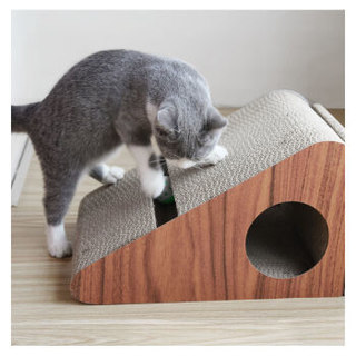猫抓板磨爪器耐磨立式大号瓦楞纸特大猫窝猫抓板一体玩具猫咪用品 S型一个