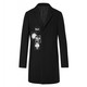 GXG 174126152 男装 冬季商场同款时尚休闲潮流黑色长款大衣2件