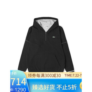 LACOSTE法国鳄鱼男装20春夏新款时尚拼色休闲连帽卫衣男|SH4889N1 SX4/黑色 05/L