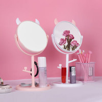 双面镜台式化妆镜可旋转镜子宿舍梳妆镜子