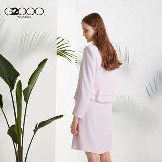 G2000商务女装外套 夏季新款荷叶双层花边甜美气质粉色西装#