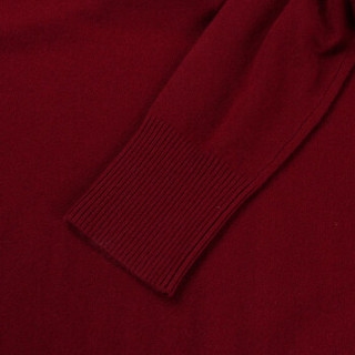 博柏利/巴宝莉 BURBERRY 男士羊绒圆领长袖针织衫 深红色 80061421 L码