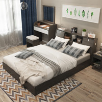 择木宜居 木床 床 板式床 双人床 单人床1.2米床