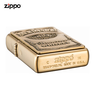 ZIPPO 之宝 美国进口 之宝（zippo） 防风煤油打火机不含油 254BJD.428 积丹尼之铜标签 品牌直供原装正版