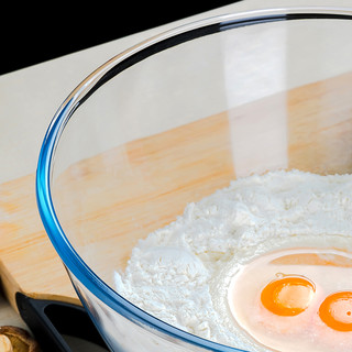 玻璃和面盆搅拌揉面发面盆打蛋盆加厚加深透明烘焙碗厨房家用大号