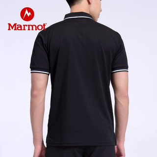 Marmot 土拨鼠 男士Polo衫 H63925 曜石黑 M