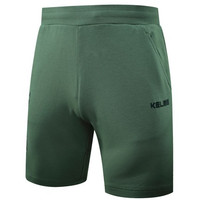 KELME 卡尔美 3681045 男士运动针织短裤  军绿色 麻灰色 黑色 M码