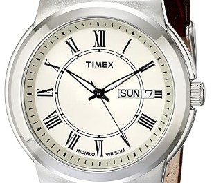Timex 天美时 T2E581 男士时装腕表 40mm 米色 棕色 牛皮