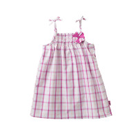 P'tit bisou 法国进口 6-12个月 女童吊带格子连衣裙 砖红色 *2件