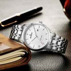 简约商务石英防水手表夜光针伯恩系列bm8202ssw男款