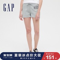 Gap女装时尚LOGO运动短裤夏季589675 2020新款简约休闲薄款裤子女