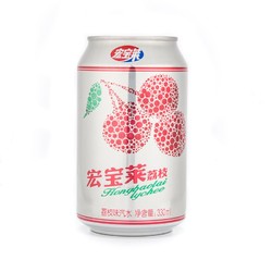 宏宝莱 荔枝味碳酸汽水 330ml*12罐