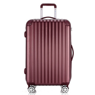 旅行之家 Travelhouse T8188拉杆箱飞机轮密码箱子托运行李箱包26英寸酒红色
