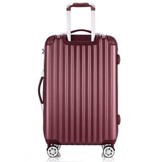 旅行之家 Travelhouse T8188拉杆箱飞机轮密码箱子托运行李箱包26英寸酒红色