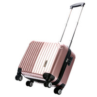 秀乐途Surelaptop万向轮拉杆箱17英寸男女商务电脑旅行箱行李箱子镜面登机箱3036-17 镜面 玫瑰金