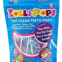 Zollipops持久性清洁牙齿污染物，抗蛀牙棒棒糖，各种美味口味，75支