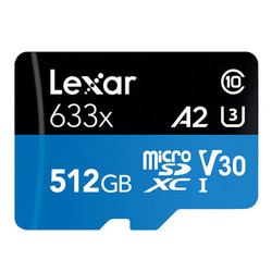 Lexar 雷克沙 633x MicroSDXC UHS-I U3 A2 TF存储卡 512GB