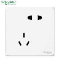 新品发售：Schneider 施耐德 皓呈 白色错位五孔插座