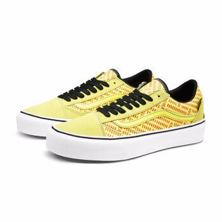 Vans范斯 经典系列 Old Skool板鞋 低帮男女新款官方 黄色/白色 42