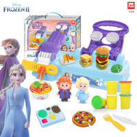 迪士尼 女孩玩具橡皮泥彩泥冰雪奇缘手工diy制作6色面食汉堡套装儿童生日礼物 DS-2634 *2件