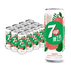 七喜可乐 7UP 莫七托细长罐 西柚味 汽水 碳酸饮料 330ml*12罐 整箱装 百事出品 *2件