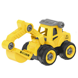 拧螺丝拆装工程车玩具儿童组装8岁6益智套装拼装男孩可拆卸挖土机
