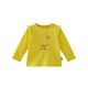 P'tit bisou 法国进口 女童荷叶边印花长袖T恤 黄色 3-12个月 *10件