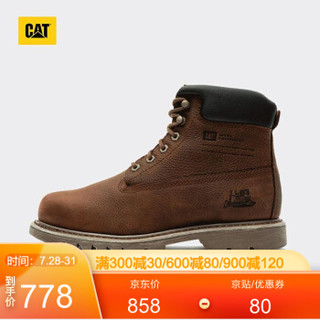 CAT/卡特专柜同款春季新款男BRUISER牛皮革棕色休闲靴P720275I3BDC36 棕色 43