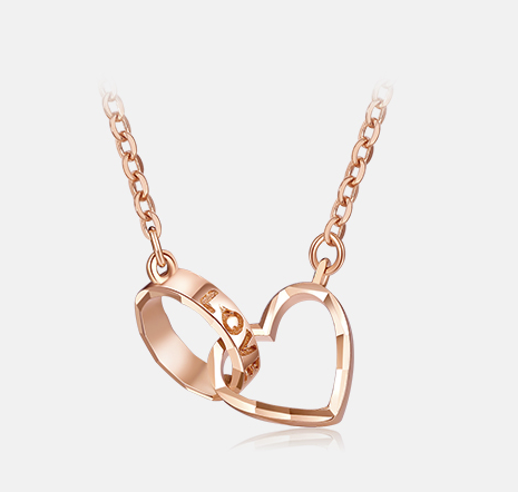 【省410元】金项链吊坠_周六福 ki064668 18k金心形锁骨链多少钱-什么