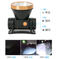 勤乐led头灯强光可充电头戴式手电筒超亮远射防潜水户外夜钓鱼工矿灯野营灯