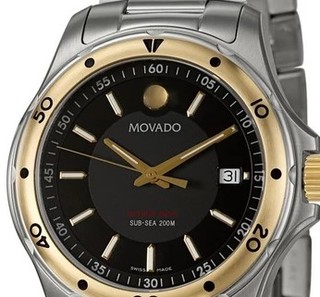 MOVADO 摩凡陀 Series 800系列 2600097 男士石英表 40mm 黑色 银色 不锈钢