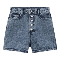 GU 极优 女士纯棉直筒牛仔短裤326754