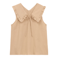 GU 极优 女士纯棉宽领无袖衬衫328524