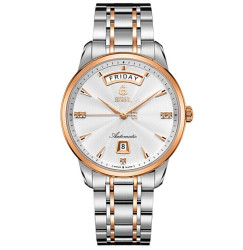 borel依波路祖尔斯系列gbr9160w221男士机械手表40mm银色间金色间玫瑰