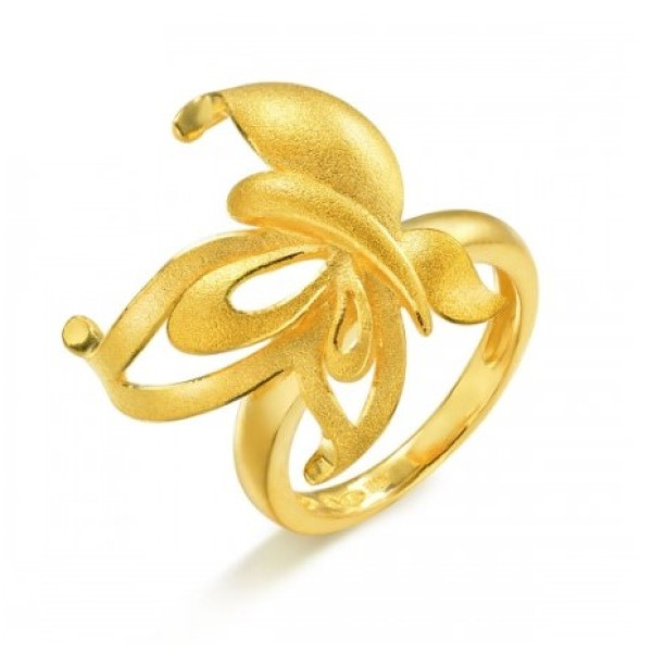 商品chow sang sang 周生生 84401r 女士金蝴蝶足金戒指 6.29g 13圈