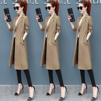 BANDALY 2019秋季新品女装风衣女宽松外套中长款时尚百搭薄款 GZZXQE9806 卡其色 S