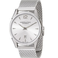 HAMILTON 汉米尔顿 爵士系列 H38615255 男款机械表 43mm 银色 银色 不锈钢