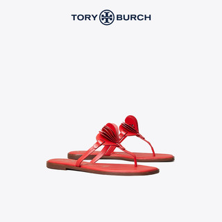 TORY BURCH 汤丽柏琦 七夕胶囊系列女士羊皮折扇心形镂空人字凉鞋74380
