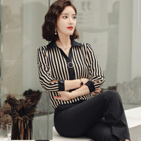 MAX WAY 女装2019新款秋季衬衫女工作服正装职业修身衬衣女装OL NYml151 黄色衬衫 2XL