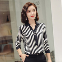 MAX WAY 女装2019新款秋季衬衫女工作服正装职业修身衬衣女装OL NYml151 白色衬衫 M