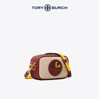 TORY BURCH 汤丽柏琦 Perry系列女士撞色帆布斜跨包71949 混色迷你