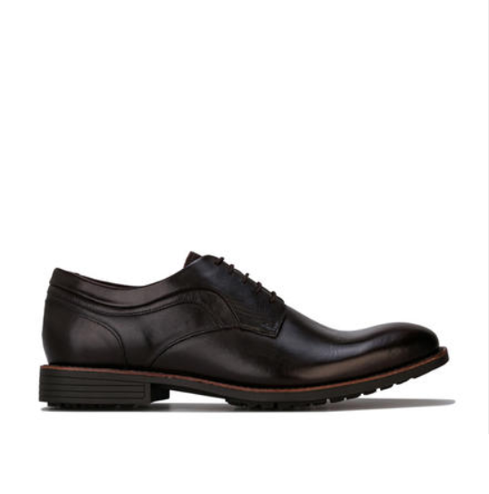 Hush Puppies 暇步士 Mud Plain Toe Oxford 男士皮鞋 Dark Brown UK 11