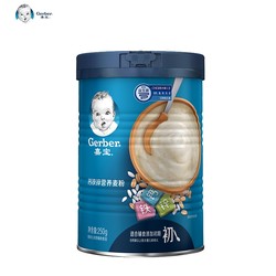 Gerber 嘉宝 婴儿辅食钙铁锌营养麦粉米糊1段 250g