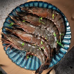 首食惠 马来西亚活冻黑虎虾 800g/盒 21-25只  *6件