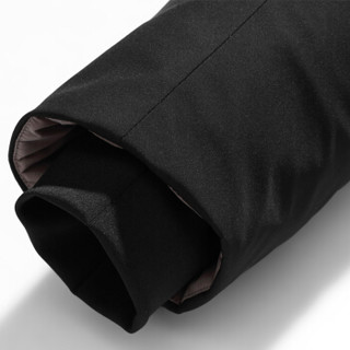 卡帝乐鳄鱼(CARTELO)羽绒服男士2019冬季新款连帽中长款冬装时尚保暖外套男装 黑色 XL