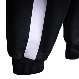 富铤（FORTEI ）卫衣男士套装新款运动卫衣休闲男士长袖外套男装 黑白 L