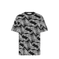 MOSCHINO  莫斯奇诺 男士纯棉扭曲徽标短袖T恤A0709704020A